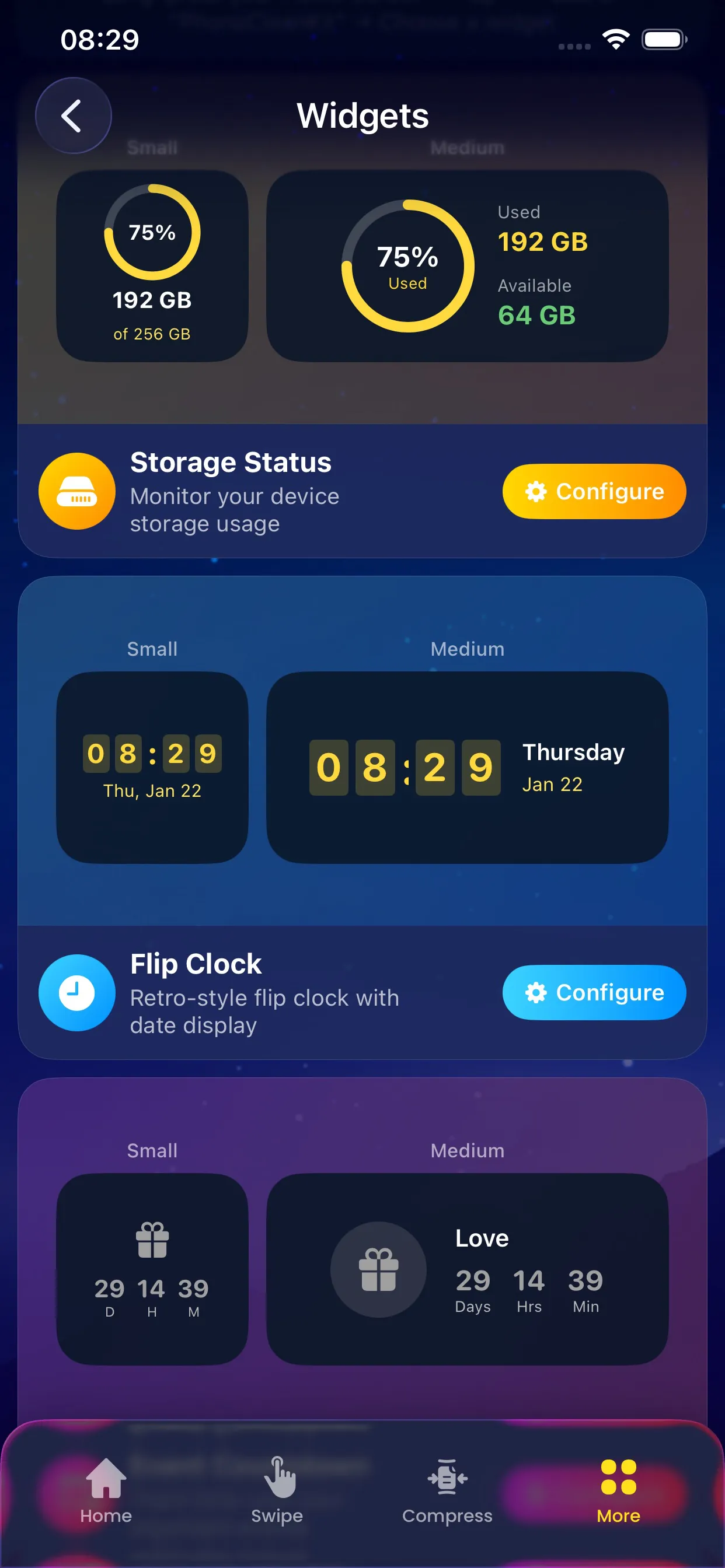 Home Screen Widgets Screenshot
